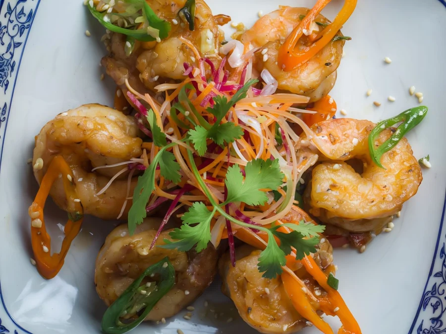 Shrimps With Garlic And Hot Pepper - 6 Pieces