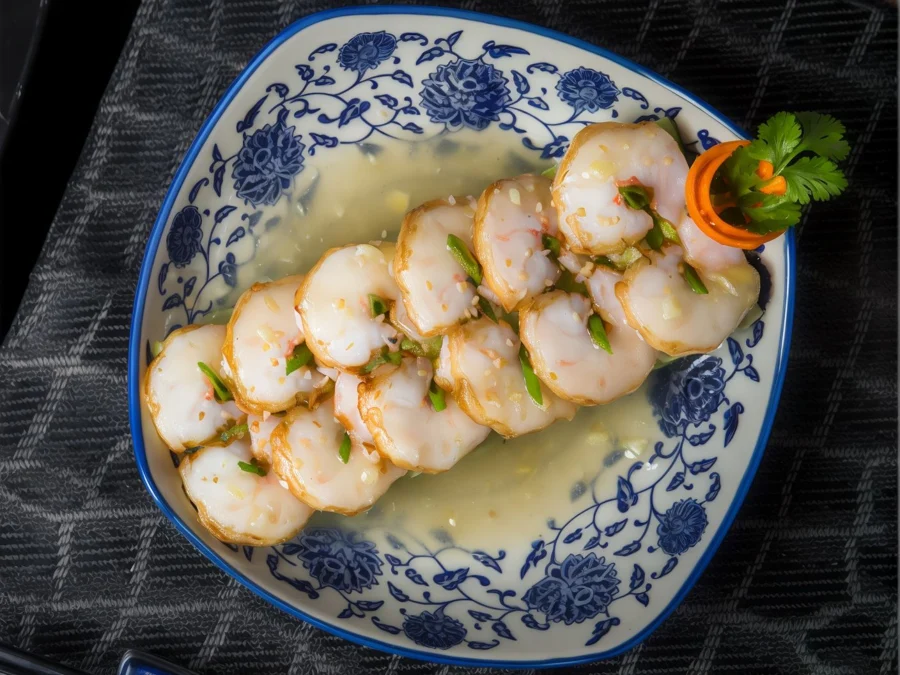 Shrimps With Shredded Cucumber