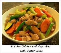 Chicken with Vegetables in Oyster Sauce