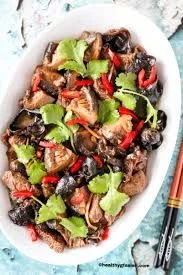 Beef with Black Mushrooms in Szechuan Sauce