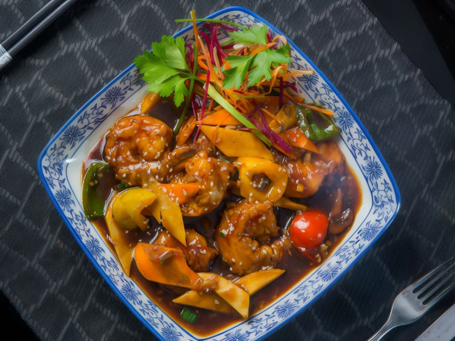 Schezwan Style Shrimps