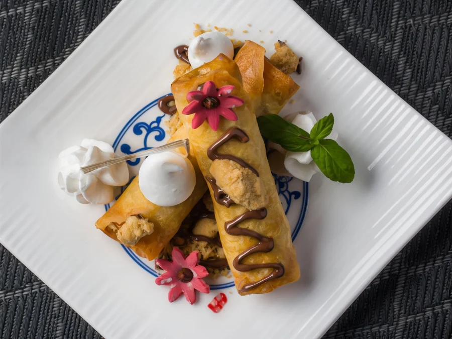 Nutella Banana Spring Rolls